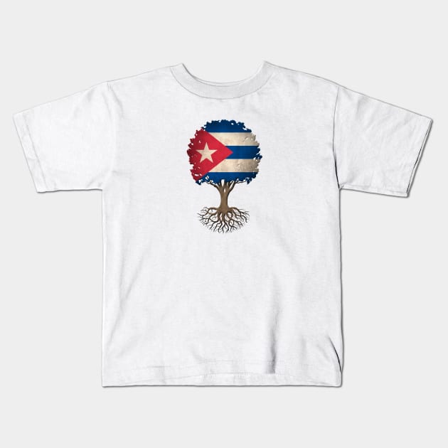 Tree of Life with Cuban Flag Kids T-Shirt by jeffbartels